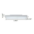 thumbnail image 2 of 93776A-Eglo Lighting-Idun 1 - 29.53 Inch 17.2W 4 Led Flush Mount   Brushed Aluminum Finish with White Glass, 2 of 2