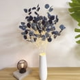 thumbnail image 2 of 3-Inch Leaf Decoration with LED Light, Single Branch Cutting for Indoor Desktop Holiday Decor, Warm White Battery-operated Table Centerpiece,Navy, 2 of 5