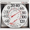 thumbnail image 3 of Taylor 12-inch Metal Wall Indoor/Outdoor Thermometer and Hygrometer White, 3 of 4