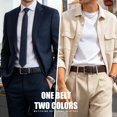 thumbnail image 6 of Fianmy Men's Reversible Belt 1 Piece, 1 3/8" Leather Dress Casual Belt for Men, Trim to Fit for Elegant Style, 6 of 7