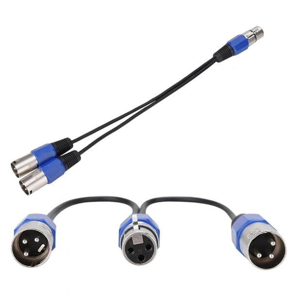 Conector hembra de 0,3 m a cable adaptador de enchufe macho dual 2