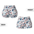 thumbnail image 3 of Sikiie Fourth Of July Party Print Workout Shorts Women Scrunch Butt Gym Shorts Seamless High Waist Tummy Control Yoga Biker Athletic Shorts, 3 of 5