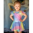 thumbnail image 4 of Oudiya Girls Ballet Leotards Ruffle Sleeve Shinny Dance Dress Outfits Toddler Ballerina Clothes for Kids 3-11Y, 4 of 9