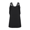 thumbnail image 5 of Women's Strapless V-Neck Lace Trim Tank Top, Summer Casual Blouse with Delicate Detailing for Special Occasions,Black 2XL, 5 of 5