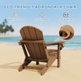 thumbnail image 4 of SERWALL Outdoor Folding Adirondack Chair Set of 2 with Cup Holder, Patio Seat, HIPS All Weather Fire Pit Chairs, Patio Chair for Garden, Poolside, Deck, Brown, 4 of 10