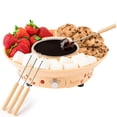 thumbnail image 1 of Juego de fondue eléctrica Kusini: kit para fondue de chocolate de 280 ml (10 oz), control de temperatura, bandeja desmontable, 4 tenedores, ideas de regalo para anfitrionas, set de regalo único para i, 1 of 5