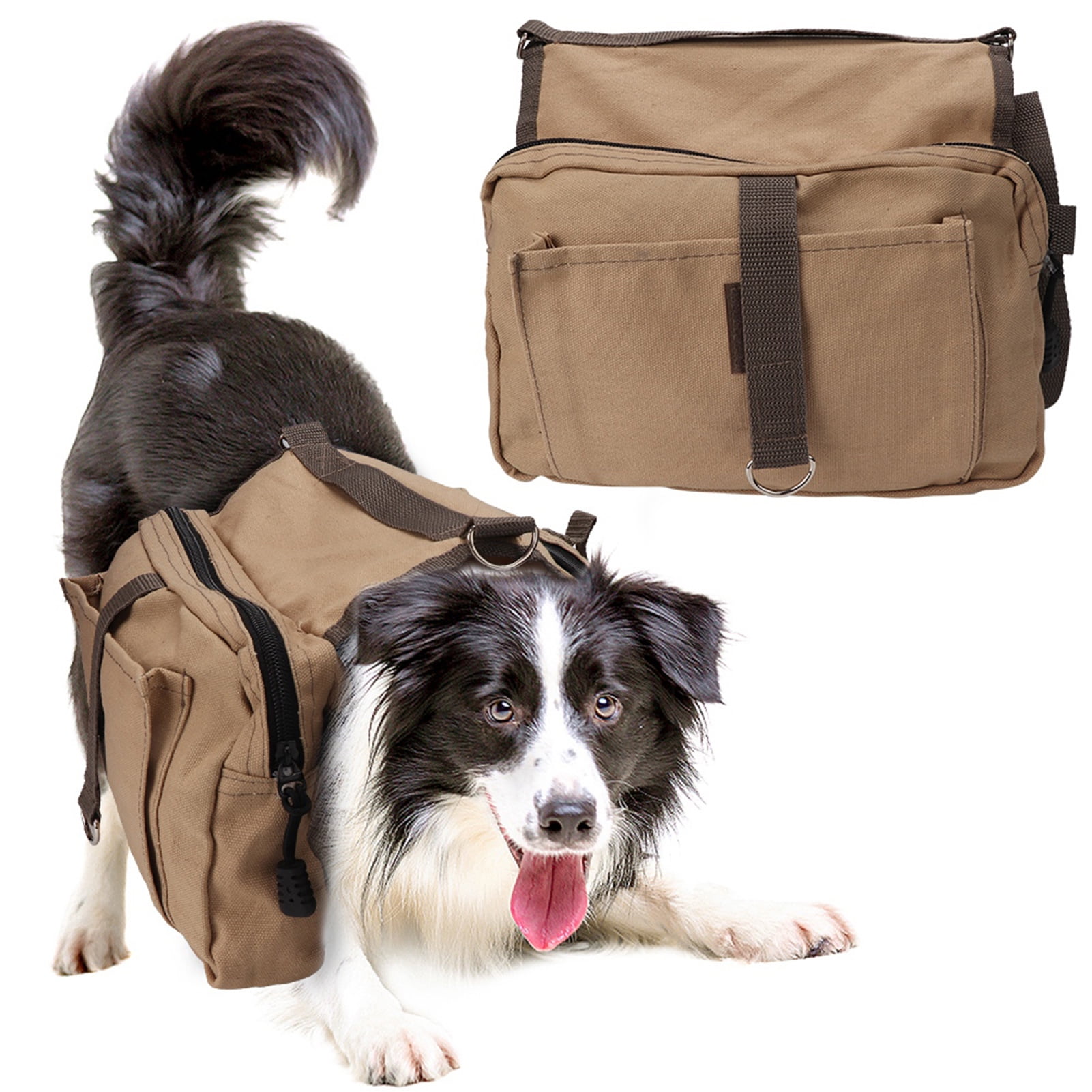 Dog Saddle Bag, Large Capacity Outdoors Dog Backpack Dog Harness