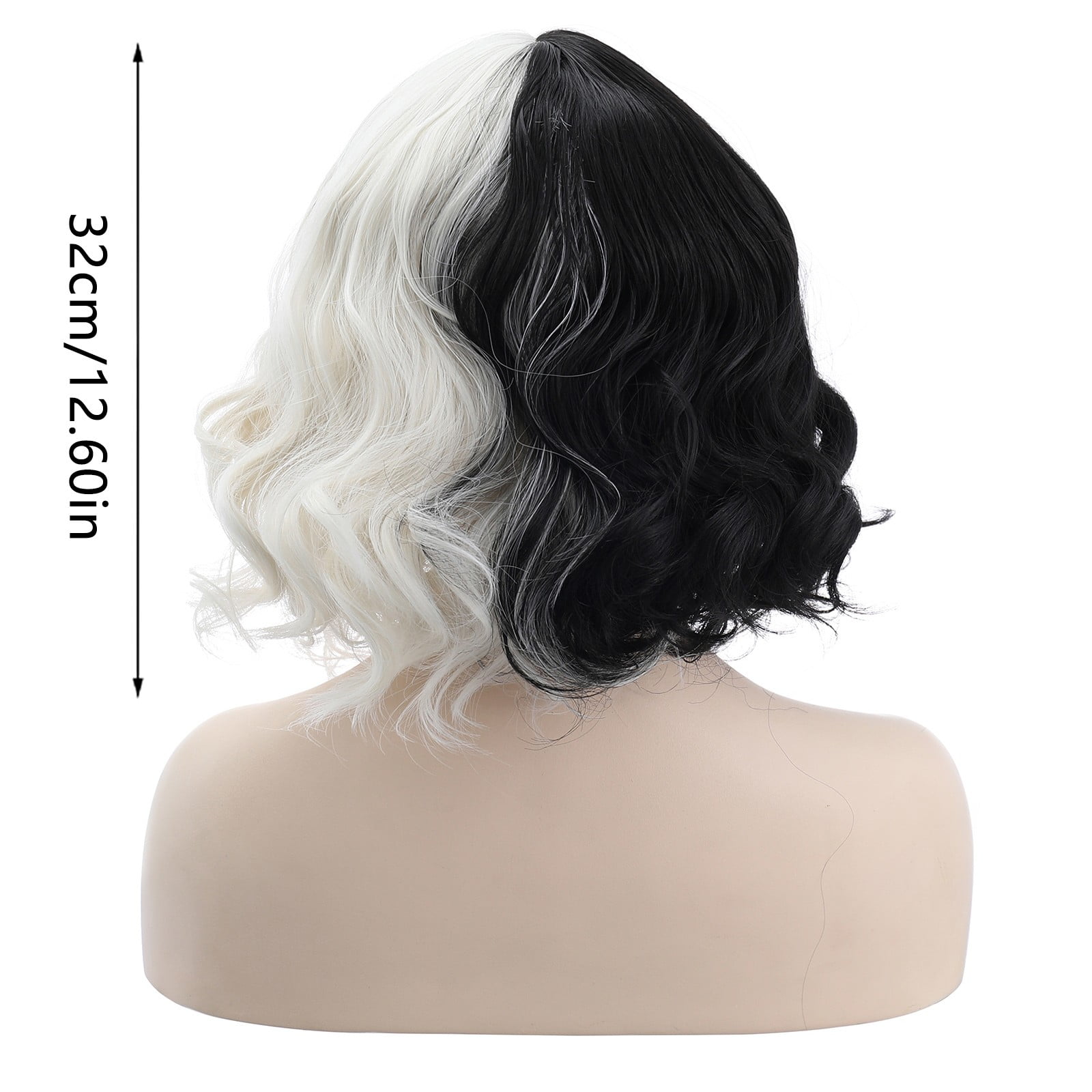 white wavy bob wig