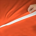thumbnail image 6 of DNG Creations 5 Piece Zipper Sheet Set - Include (1 Elastic Fitted Sheet , 1 Base Sheet has Zipper, 1 Flat Sheet And 2 Pillowcase) 24 Inch Deep Pocket ( Solid Orange - Full ), 6 of 7