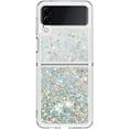 thumbnail image 2 of Glitter Liquid Case for Samsung Galaxy Z Flip 3 for Girls Women, Bling Quicksand Clear Soft TPU Cover Shiny Sparkle Luxury Floating Protective Case for Samsung Galaxy Z Flip3 RLS Silver, 2 of 6