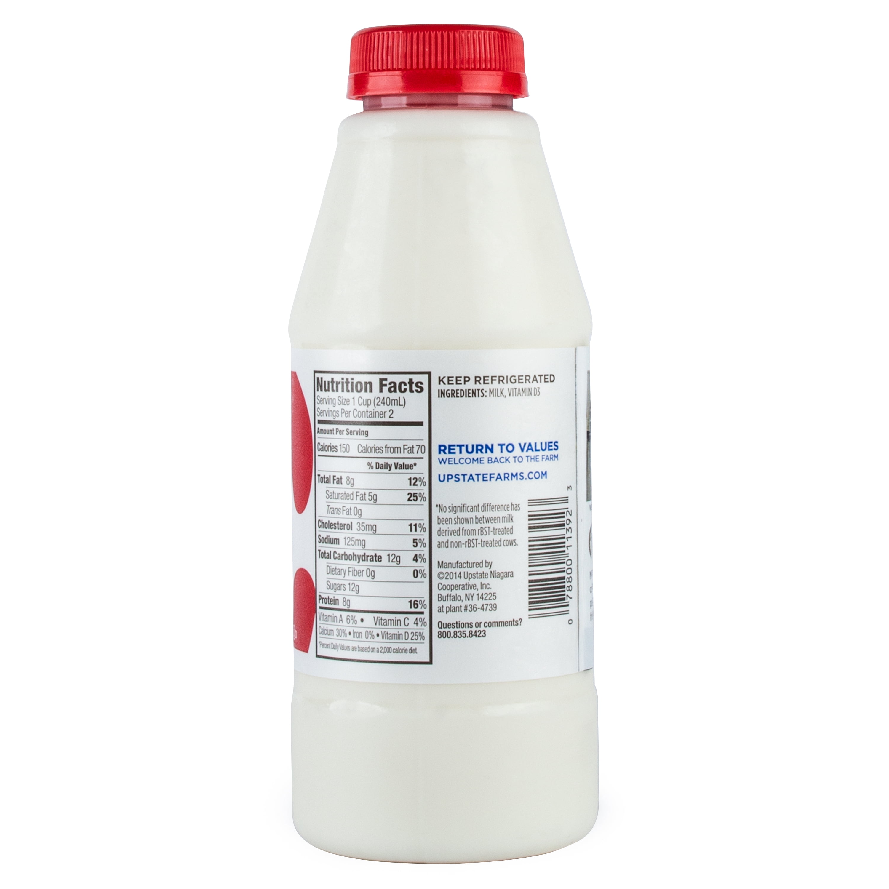 Upstate Farms Vitamin D Milk, 16 oz