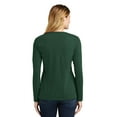 thumbnail image 2 of Port & Company Ladies Long Sleeve Fan Favorite V Neck Tee-M (Forest Green), 2 of 2