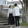 thumbnail image 3 of Nueva pareja de estilo chino viste ropa de clase estilo retro chino actuación escuela secundaria universidad estilo retro República de China camisa de cuello alto de actuación, 3 of 5