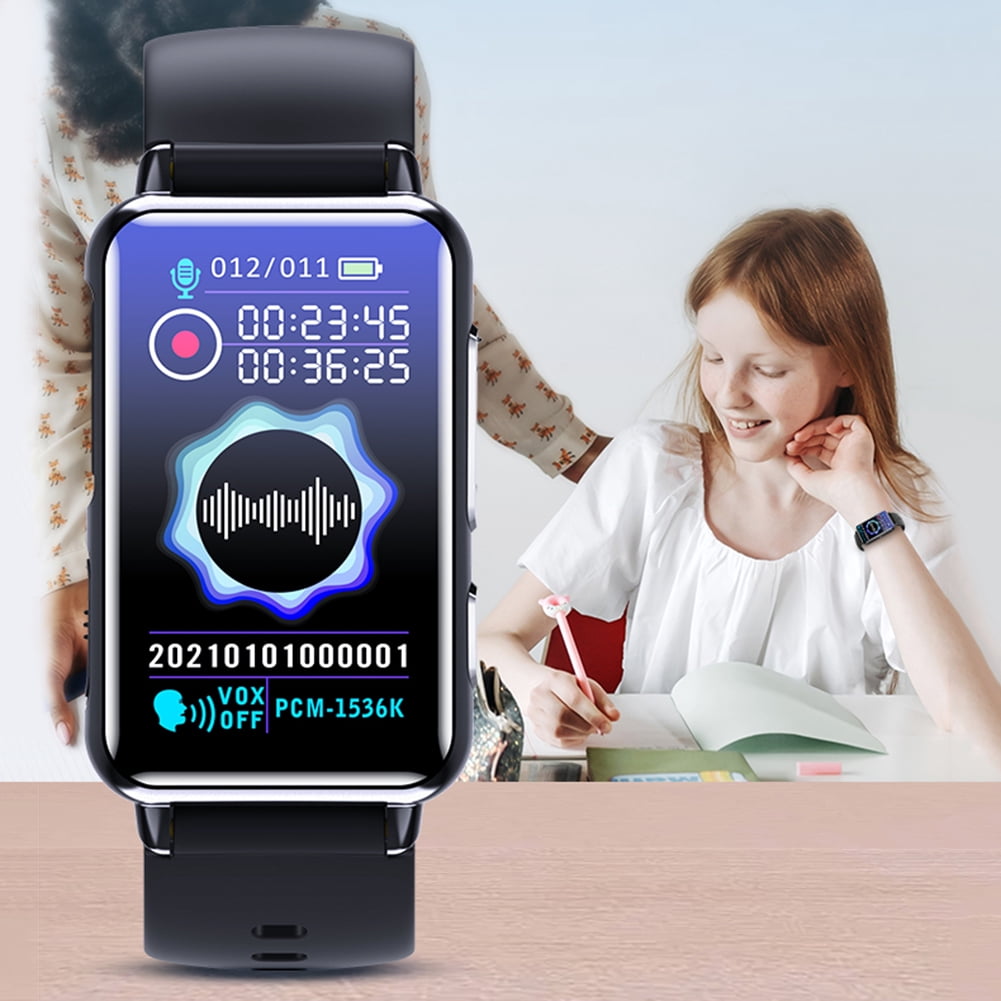 HUISZJ Voice Recorder Watch, Voice Activated Recorder with 200mAh Battery, HD MP3 Voice Recorder Bracelet Noise Reduction Bracelet Recording Device (8GB