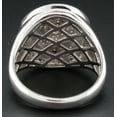 Money Sign Diamond Statement Pinky Ring 10K White Gold S initial Band 0