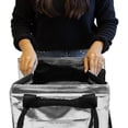 thumbnail image 3 of CleverMade Rolling Tote Cart 62L Collapsible Wheeled Bag, Silver, 3 of 12