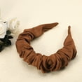 thumbnail image 6 of Unique Bargains 1 Pcs Solid Color Pleated Headband  for Women Hairband Hair Hoop Hair Accessories Orange, 6 of 7