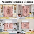 thumbnail image 5 of Pink Floral Kitchen Curtains Window Panels, Circular Flowers Ethnic Abstract Aesthetic Insulated Window Treatment Curtain, Grommet Curtains for Bedroom/Living Room/Bathroom, 2 Piece 27.5"Wx39"L, 5 of 8