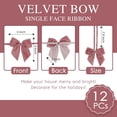 thumbnail image 2 of Dusty Rose Velvet Ribbon Bow Pre Tied Bows, Pink Valentines Day Bows for Tree, Party Favor, Gift Wrapping, Premade Vintage Velvet Bow for Wreaths, Bouquets, Treat Bag, 2 of 4