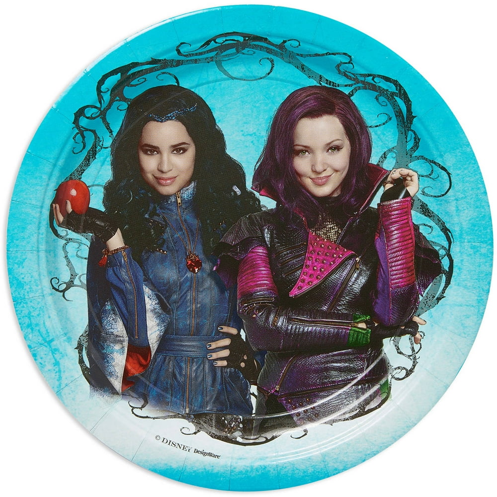 9" Disney Descendants Round Paper Party Plate, 8ct