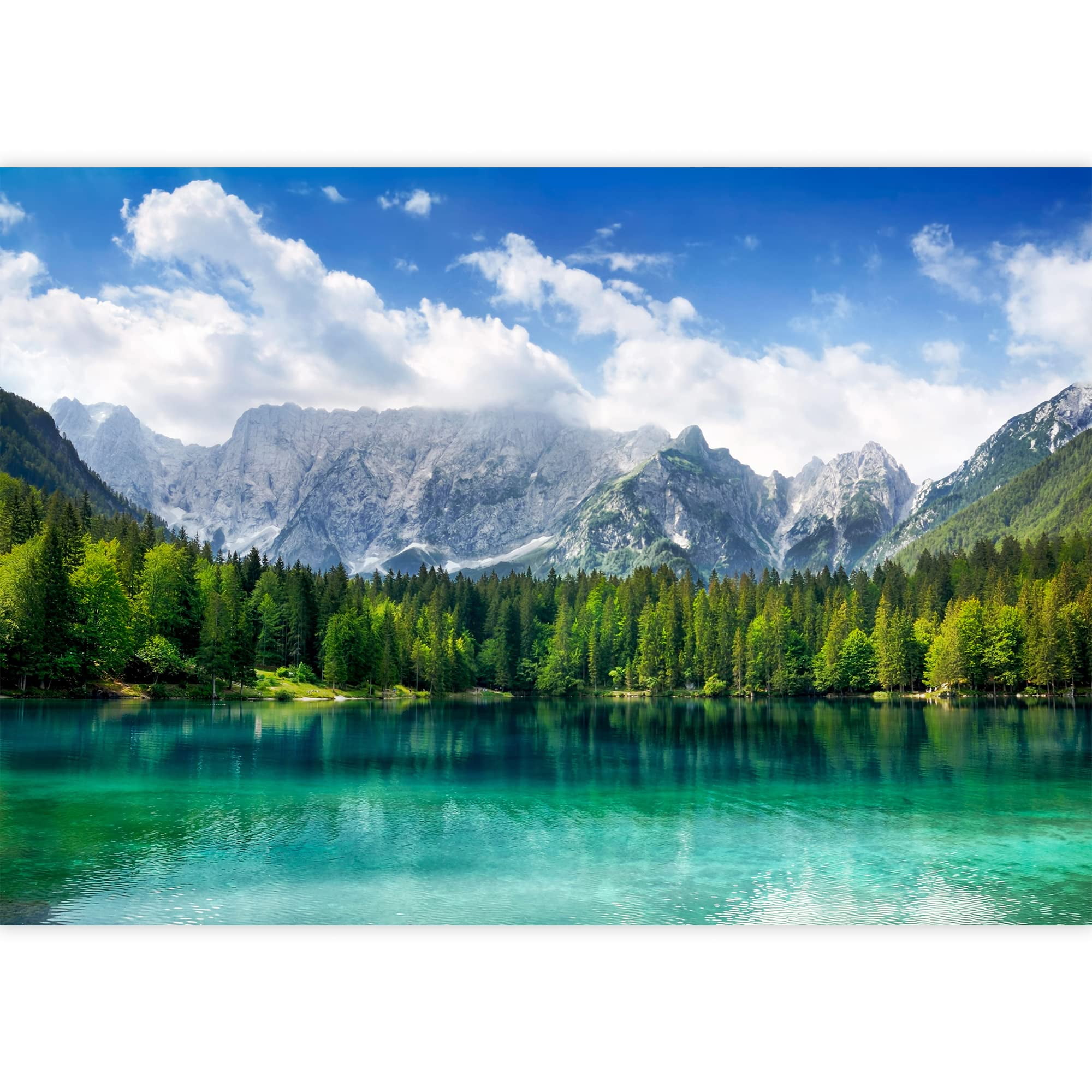 wall26 - Beautiful Landscape with Turquoise Lake, Forest and