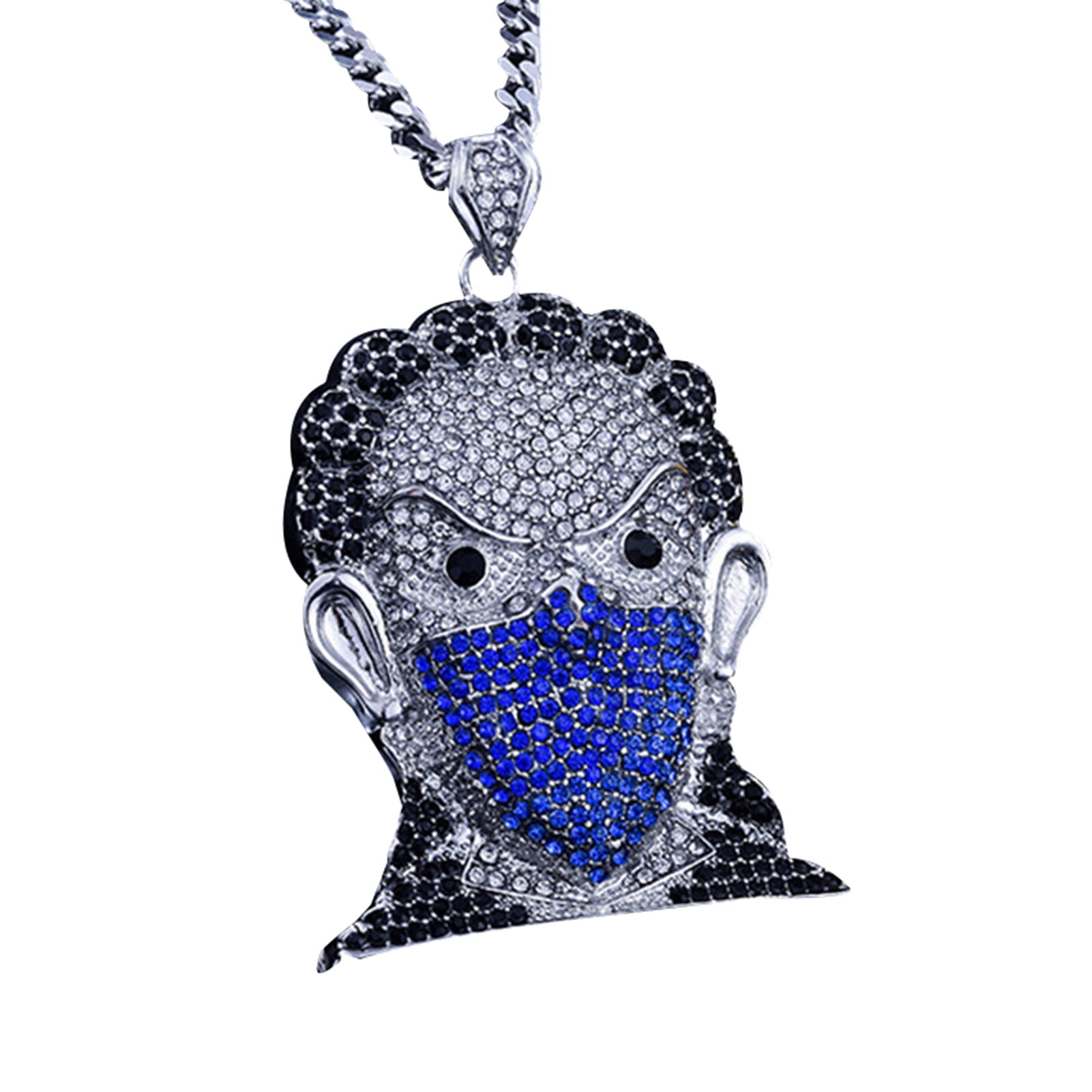 Stainless Steel Cuban Chain Mask Pendant Necklace Kuwait Ubuy
