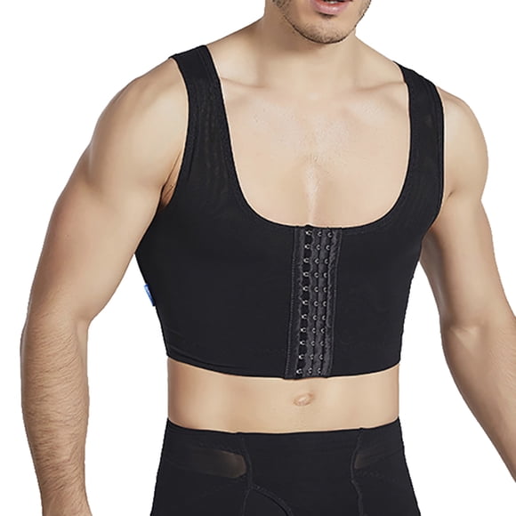 Naiovety Chaleco con forma de pecho para hombre, Control masculino, ginecomastia de mama, elevador adelgazante ajustable, sujetador moldeador de Deportes y aire libre No.2