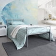 thumbnail image 1 of Cama Vida de lujo ligero Somier de hierro Combinaciones de múltiples tamaños, fácil instalación Plataforma de metal premium Niños adultos Listones robustos mejorados Cama individuall HOMEMAKE FURNITURE  LONITA TWIN SILVER, 1 of 9