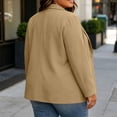thumbnail image 5 of Lepsheexh Womens Blazers Dressy Casual Long Sleeve Solid Color Suit Jackets Classic Open Front Single Button Fall Winter Blazers, 5 of 7
