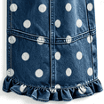 thumbnail image 7 of Dzrciro Jeans for Women, Polka Dot High Waisted Wide Leg Ruffle Hem Jeans with Pockets, Retro Y2K Patchwork Baggy Denim Pants S-L, 7 of 7