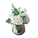 thumbnail image 5 of Mini ramo de flores artificiales, jarrón de bonsái, arreglo Floral, adornos en maceta para mesa de jardín, centros de mesa, decoración de boda de , blanco bajo BLESIY Flores de bonsái, 5 of 8