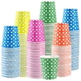 thumbnail image 1 of Vasos de papel CUPLOOV, 150 ml, 500 unidades, multicolor, desechables, 1 of 8