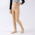 thumbnail image 6 of Zanarzt Girls Leggings Kids Girls Tights Thick Toddler Ballet Plain Tights Footed Seamless Leggings Winter Warm Stockings Pantyhose Beige,3-5 Years, 6 of 9