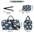 thumbnail image 3 of Travel Duffel Luggage Bag Sports Duffle Bag Gym Bag with Zipper Baseball Stars Pattern, 3 of 7