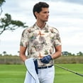 thumbnail image 3 of JUNZAN Flying Butterflies-1 Pattern Short Sleeve Golf Polo for Men,Three-Button Polo Shirts Summer Fashion Golf Shirt-X-Large, 3 of 6