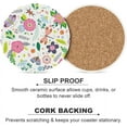 thumbnail image 6 of Round Drink Coasters, 1 Pcs Colorful Insects and Flowers Absorbent Ceramic Coaster with Cork Base for Coffee Cups Housewarming Gift for Home Decor, 6 of 6