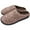 Marled Brown, variant on SLM Men's Bedroom Slippers Non Skid Faux Fur Lined House Shoe Slides