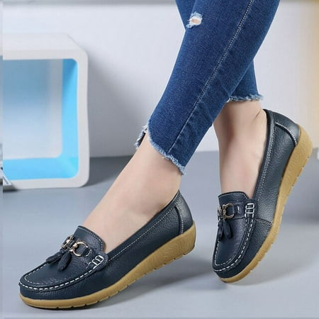 

New Women Flats Ballet Shoes Cut Out Leather Breathable Moccasins Women Boat Shoes Ballerina Ladies Casual Shoes