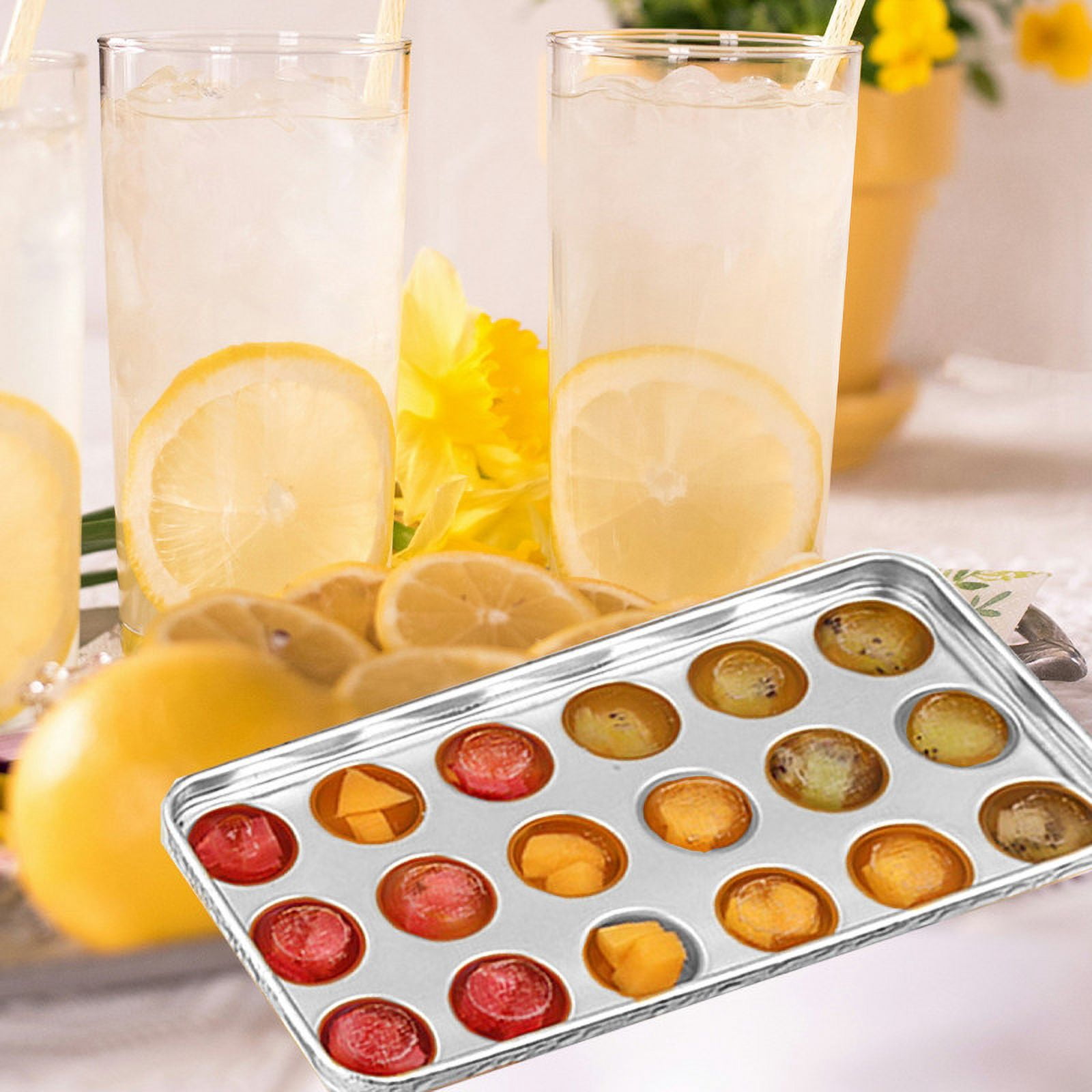 MZHICH 2 Pack Stainless Steel Ice Ball Maker with Lids for Freezer Whiskey Water