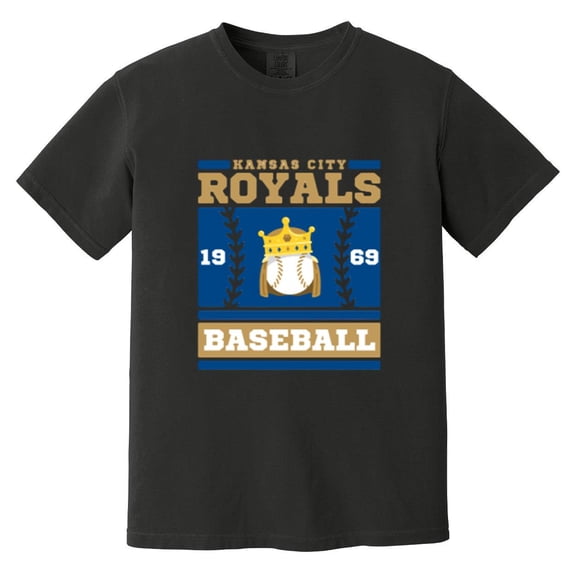 Kansas City Royals Baseball Vintage Varsity Fan Gift Comfort Color T-Shirt, Unisex, up to size 4XL