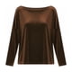 thumbnail image 4 of Karight Velvet Tops for Women Long Sleeve Crew Neck Tshirts Casual Loose Fit Tunic Blouses Elegant Party Dressy Outfits, 4 of 5