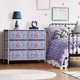 thumbnail image 2 of Songqin Dresser with 6 Drawers Fabric Storage Tower Organizer – Steel Frame, Wood Top, Easy Pull Bins for Bedroom, Closet, Hallway, Office-Purple Tie Dye, 2 of 13