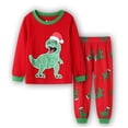thumbnail image 3 of Ropa de dormir para niños, pijamas para bebés y niñas, ropa de Navidad para niños, camiseta de manga larga + Pantalones, Pijama de algodón de 2 a 7 años P05, 3 of 4