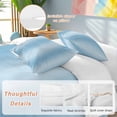 thumbnail image 2 of 3 Piece Blue Ombre Duvet Cover Set Queen Size, Microfiber Comforter/Quilt Cover with Corner Ties and 2 Pillowcases, Modern Abstract Art Farmhouse Gradient All Season Soft Bedding with Zipper Closure, 2 of 8