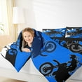 thumbnail image 4 of Homewish Extreme Game Full Size Comforter Sets,Speed Motocross Bedding Comforter Set,Black Blue Bedding Sets For Boy,Super Cozy Room Decor Reversible,3 Pieces, 4 of 8