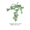 thumbnail image 2 of Phenofice Imitation Green Leaf Rattan 1Pack 170x5.9in Plastic Suspended Ceiling Willow Leaf Shape Wedding Decor, 2 of 8