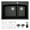 Black, variant on Karran Usa Qt-711-Pk1 Quartz Qt 33" Drop In Double Basin Quartz Composite Kitchen Sink -