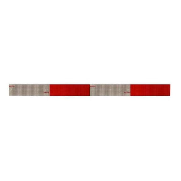 Oralite Reflective Tape,Red/White,24 in.L,2 in.W 18363