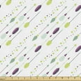 thumbnail image 1 of Tribal Upholstery Fabric by the Yard, Bohemian Item with Dots Diagonal Design, Decorative Fabric for DIY and Home Accents, White Purple Lime Green by Ambesonne, 1 of 5