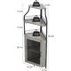 thumbnail image 2 of 5 niveles industrial de esquina wine gabinete con detachable wine rack barn door y glass holder-estilo rural buffet gabinete y home bar in gris, 2 of 8